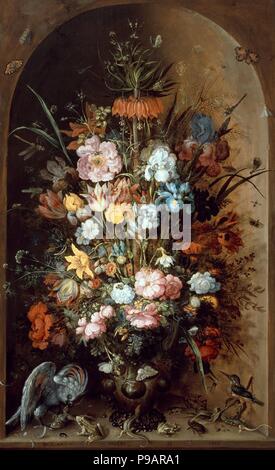 Blume Stillleben mit Kaiserkrone. Museum: Centraal Museum, Utrecht. Stockfoto