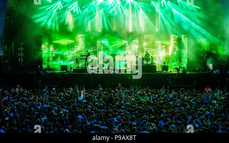 Alt-J live auf der Bühne am Obelisk Latitude Festival 2018, henham Park, Suffolk, England, 15. Juli 2018 Stockfoto