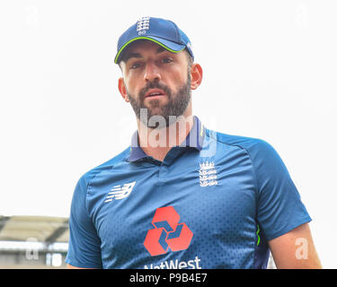 Emerald Leeds, UK. 17. Juli 2018. 17. Juli 2018, Emerald Leeds, 3 ODI Royal London eintägiger Serie, England V Indien; Liam Plunkett von England Credit: Aktuelles Bilder/Alamy leben Nachrichten Stockfoto