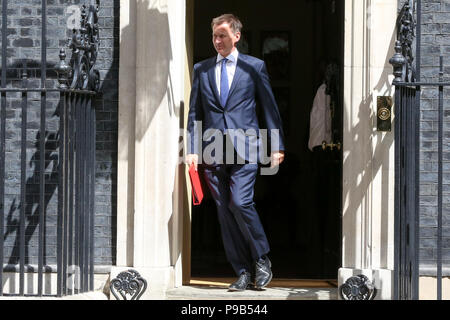 Downing Street. London. UK vom 17. Juli 2018 - Jeremy Hunt - Ausland SecretaryÊdeparts aus Downing Street Nr.10 nach der Teilnahme an der wöchentlichen Kabinettssitzung. Credit: Dinendra Haria/Alamy leben Nachrichten Stockfoto