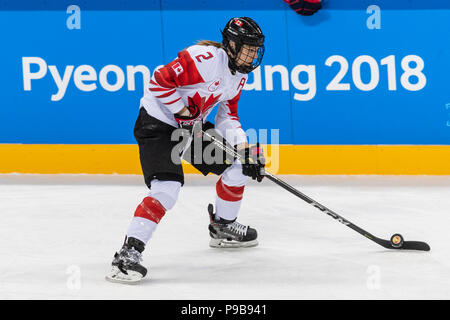 Meghan Agosta (CAN) während die Goldmedaille der Frauen Eishockey Spiel USA Kanada bei den Olympischen Winterspielen PyeongChang 2018 vs. Stockfoto