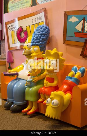 Ein Simpsons Display an der Springfield Museum in Springfield, Massachusetts, USA. Stockfoto