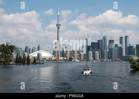 Toronto Skyline von Toronto Island Stockfoto