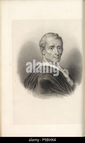 Charles de Secondat, Baron de Montesquieu (1689-1755). Museum: private Sammlung. Stockfoto