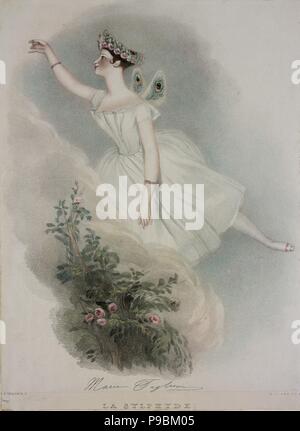 Marie Taglioni in La Sylphide. Museum: private Sammlung. Stockfoto