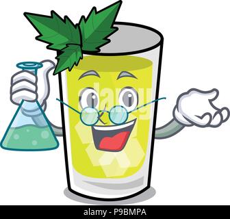 Professor Mint Julep Charakter Cartoon Stock Vektor