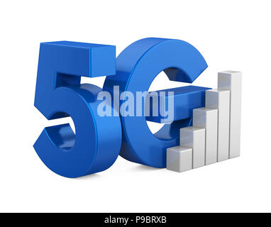 5G Network Sign isoliert Stockfoto