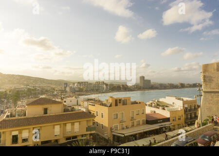 Peñiscola, Spanien, 19. August 2017: allgemeine Ansicht von peniscola in Spanien Stockfoto