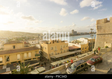 Peñiscola, Spanien, 19. August 2017: allgemeine Ansicht von peniscola in Spanien Stockfoto