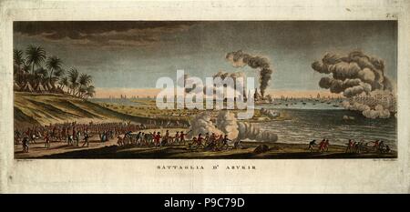 Die Schlacht von Abukir am 25. Juli 1799. Museum: private Sammlung. Stockfoto