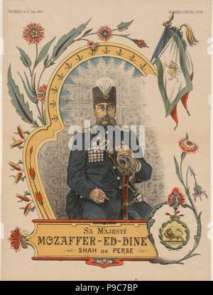 Mozaffar ad-Din Schah Qajar (Personen), Shahanshah in Persien. Museum: private Sammlung. Stockfoto