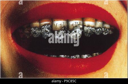 Anti-Smokers Poster. Museum: Russian State Library, Moskau. Stockfoto