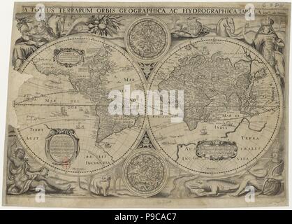 Nova totius terrarum Orbis geographica ac hydrographica Tabula (Weltkarte). Museum: BIBLIOTHEQUE NATIONALE DE FRANCE. Stockfoto