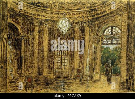 Konzert im Schloss Sanssouci (Studie). Museum: Staat A Puschkin-Museum für bildende Künste, Moskau. Stockfoto