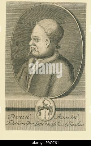 Hetman Danylo Apostol (1654-1734). Museum: private Sammlung. Stockfoto