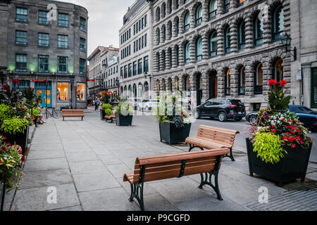 Der hl. Paulus Straße Old Montreal Tag Zeit Stockfoto