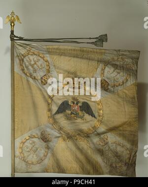 Saint George Flagge der Infanterie Regiment in der Zeit von Nikolaus I. Museum: Staatliche Eremitage, St. Petersburg. Stockfoto