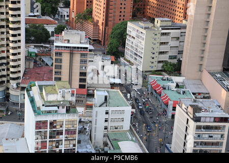 Der Boulevard von Sabana Grande, Caracas, Venezuela. Downtown District. Foto von Citibank CC El Recreo genommen. Vicente Quintero und Marcos Kirschstein. Stockfoto