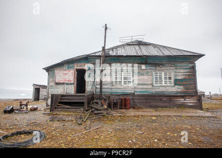 Verlassenen russischen Arktis Station, Nowaja Semlja Stockfoto