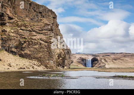 Skogafoss Wasserfall, Skogar, Island Süd Stockfoto