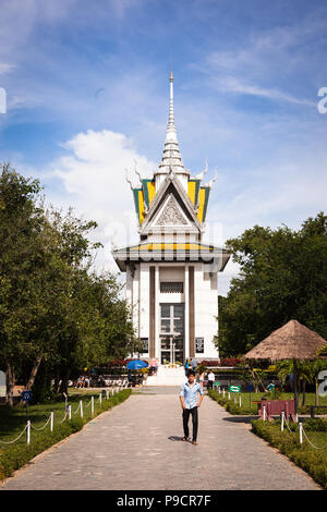 Denkmal an den Killing Fields, Phnom Penh, Kambodscha Stockfoto