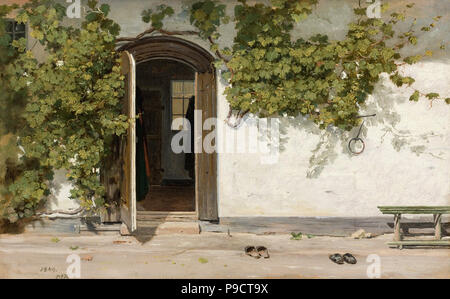 Rorbye Martinus - Eintritt in ein Gasthaus in der Praestegarden an Hillested Stockfoto