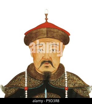 Portrait des Kublai Khan (1215-1294). Museum: BIBLIOTHEQUE NATIONALE DE FRANCE. Stockfoto