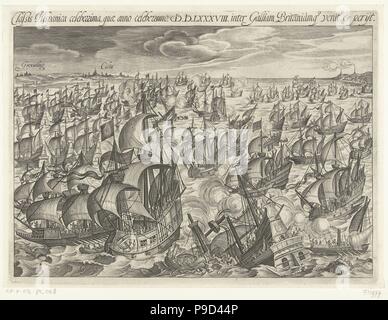 Der Untergang der spanischen Armada 1588. Museum: Rijksmuseum, Amsterdam. Stockfoto