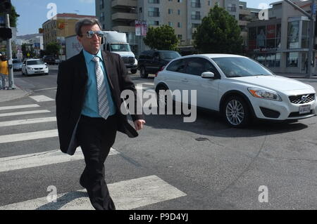 Los Angeles, USA - 29. Juli: Nicht identifizierte zufällige Menschen in den Straßen der Innenstadt von Los Angeles, CA am 29. Juli 2018. Stockfoto