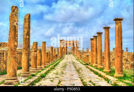 Timgad, Ruinen einer Stadt Roman-Berber in Algerien. Stockfoto