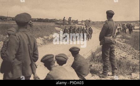 Deutsche Kriegsgefangene, an der Somme. August, 1916. Museum: Staatliche Zentrale Museum für moderne Geschichte Russlands, Moskau. Stockfoto