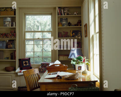Regale auf beiden Seiten der Kamin im Wohnzimmer Französisch Land