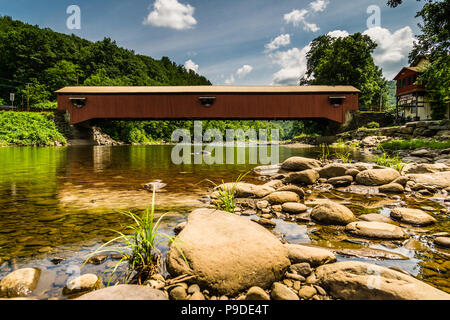 Forksville Covered Bridge, Pennsylvania, USA Stockfoto