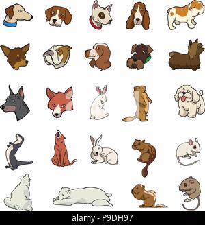 Cartoon vector random Tier Sammlung Stock Vektor