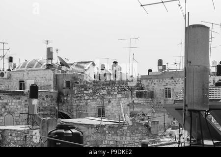 Blick über die Dächer von Ost Jerusalem, Palästina, Israel Stockfoto