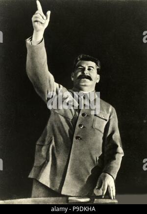 Generalsekretär der Kommunistischen Partei der Russischen Zentralkomitees Josef Stalin. Museum: Staatliche Russische Film und Foto Archiv, Krasnogorsk. Stockfoto
