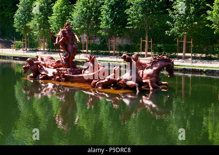 Neptunbrunnen. La Granja de San Ildefonso, Segovia, Spanien. Stockfoto