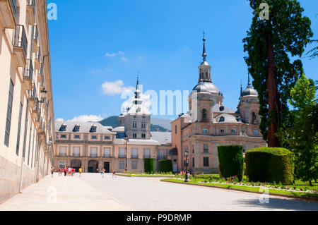 Royal Palace. La Granja de San Ildefonso, Segovia Provinz Castilla Leon, Spanien. Stockfoto