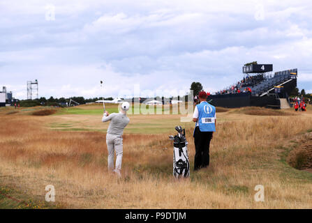 Südafrika's Brandon Stone im 4. Während der Vorschau Tag drei der Open Championship 2018 in Carnoustie Golf Links, Angus. Stockfoto