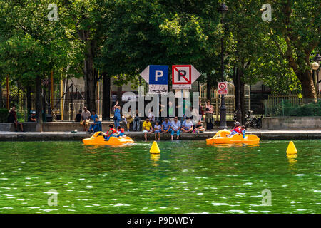 Bassin de la Villette Stockfoto