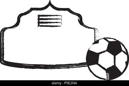 Fußball Match Anzeiger Symbol auf weißem Hintergrund, Vector Illustration Stock Vektor