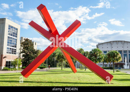 Gainesville Florida, University of Florida, Samuel P. Harn Museum of Art, John Raymond Henry Big Max Stahlskulptur, außen, FL171028158 Stockfoto