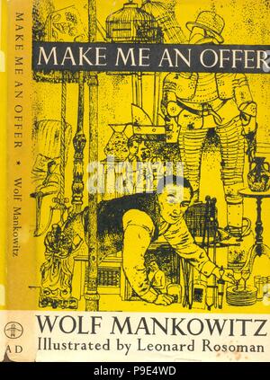 Machen Sie mir ein Angebot von Wolf Mankowitz, Staub wrapper von Leonard Rosoman 1952 Ill. Stockfoto
