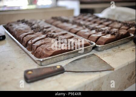 Weltberühmte fudge, auf Mackinac Island, Michigan, USA, "fudge Hauptstadt der Welt". Stockfoto