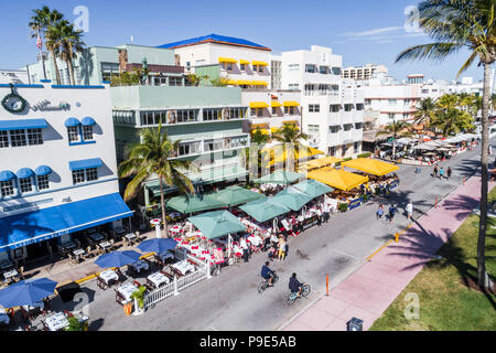 Miami Beach Florida, Ocean Drive, Shore-Park Pelican Casa Grande Suites, Hotel, Larios on the Beach Kantina, Restaurant Restaurants Essen Essen Essen Café Cafés, Stockfoto