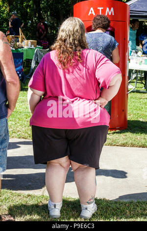 Florida, Micanopy, stark übergewichtig fettleibig, Erwachsene Erwachsene Frau Frauen weibliche Dame, große Hüften Gesäß hinter, Besucher reisen Reise Tour Tourist tou Stockfoto