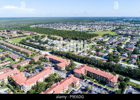 Orlando Florida, Davenport, Welcome Homes USA Bella Piazza Resort Wellington, Wohngegend, Luftaufnahme von oben, FL18071138d Stockfoto