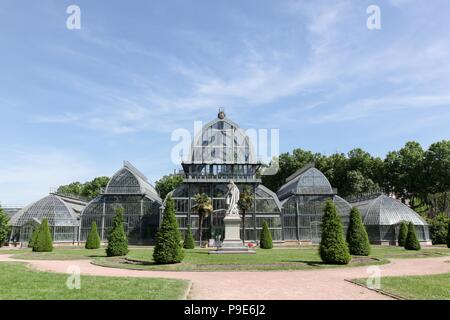 Gewächshaus im Park des goldenen Kopf in Lyon, Frankreich Stockfoto