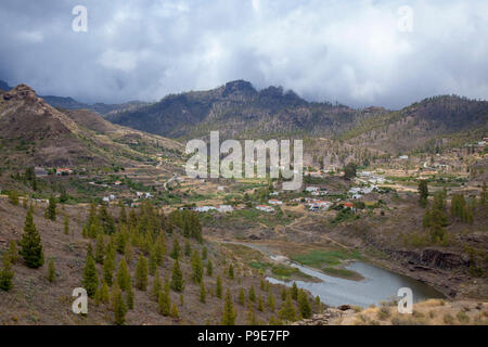 Gran Canaria, kleinen Dorf Cercados de Arana in der Nähe des Chira Behälter Stockfoto