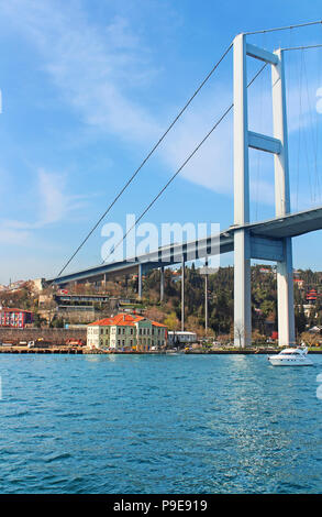 Hatice Sultan Palace, einem historischen waterside Mansion am Bosporus in Ortaköy Nachbarschaft von Istanbul Stockfoto